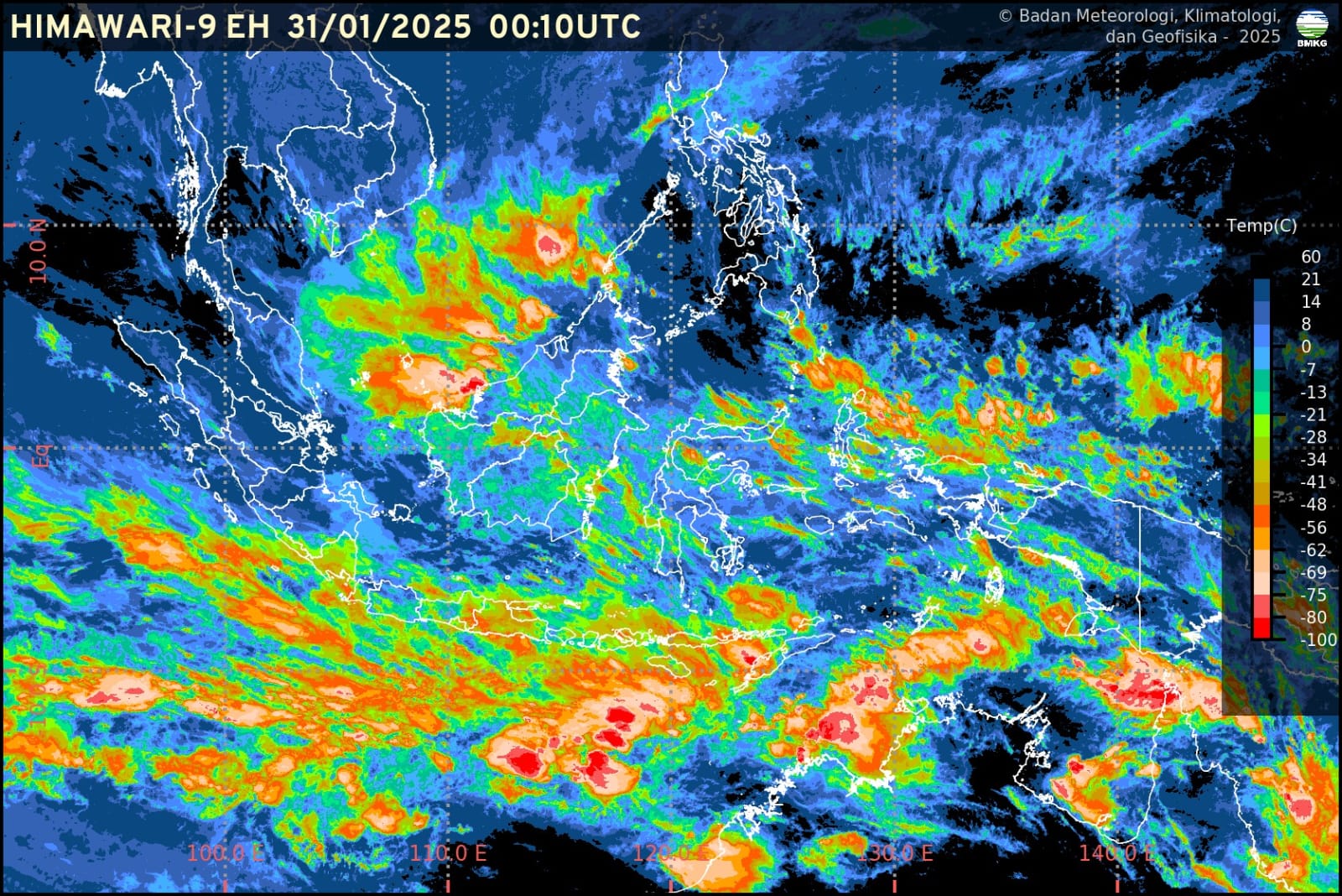 Info Prakiraan Cuaca BMKG, Jumat, 31 Januari 2025: Waspada Hujan Angin Meningkat di Jawa Barat