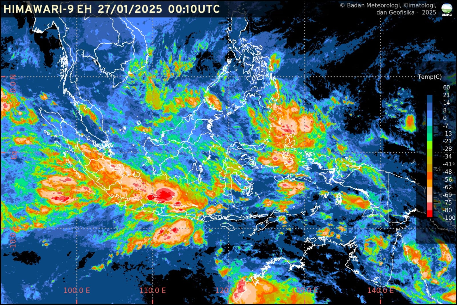 Info Prakiraan Cuaca BMKG, Senin, 27 Januari 2025: Waspada Potensi Hujan Angin di Jawa Barat