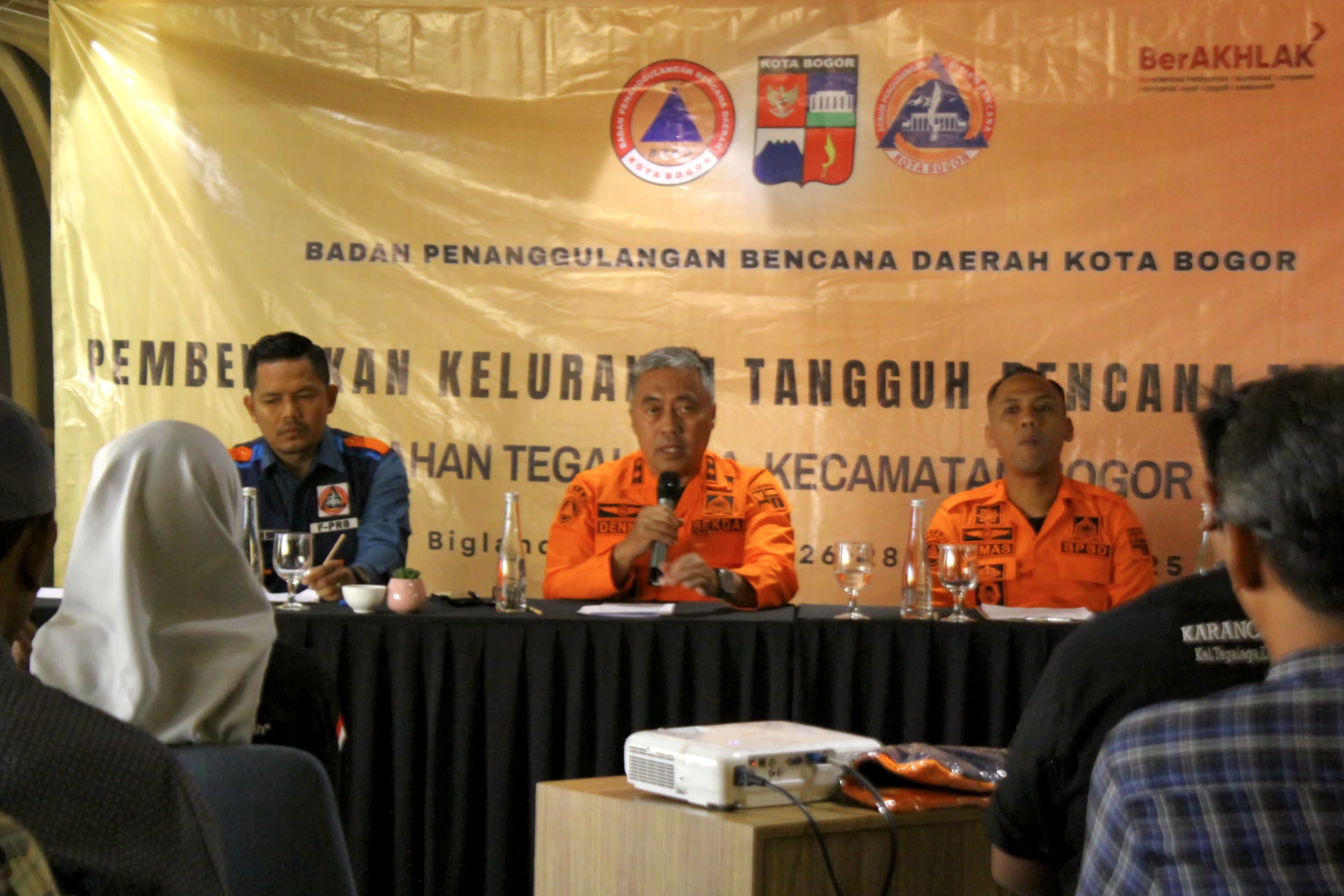 Sekda Kota Bogor Resmikan Pembentukan Kelurahan Tangguh Bencana di Tegallega