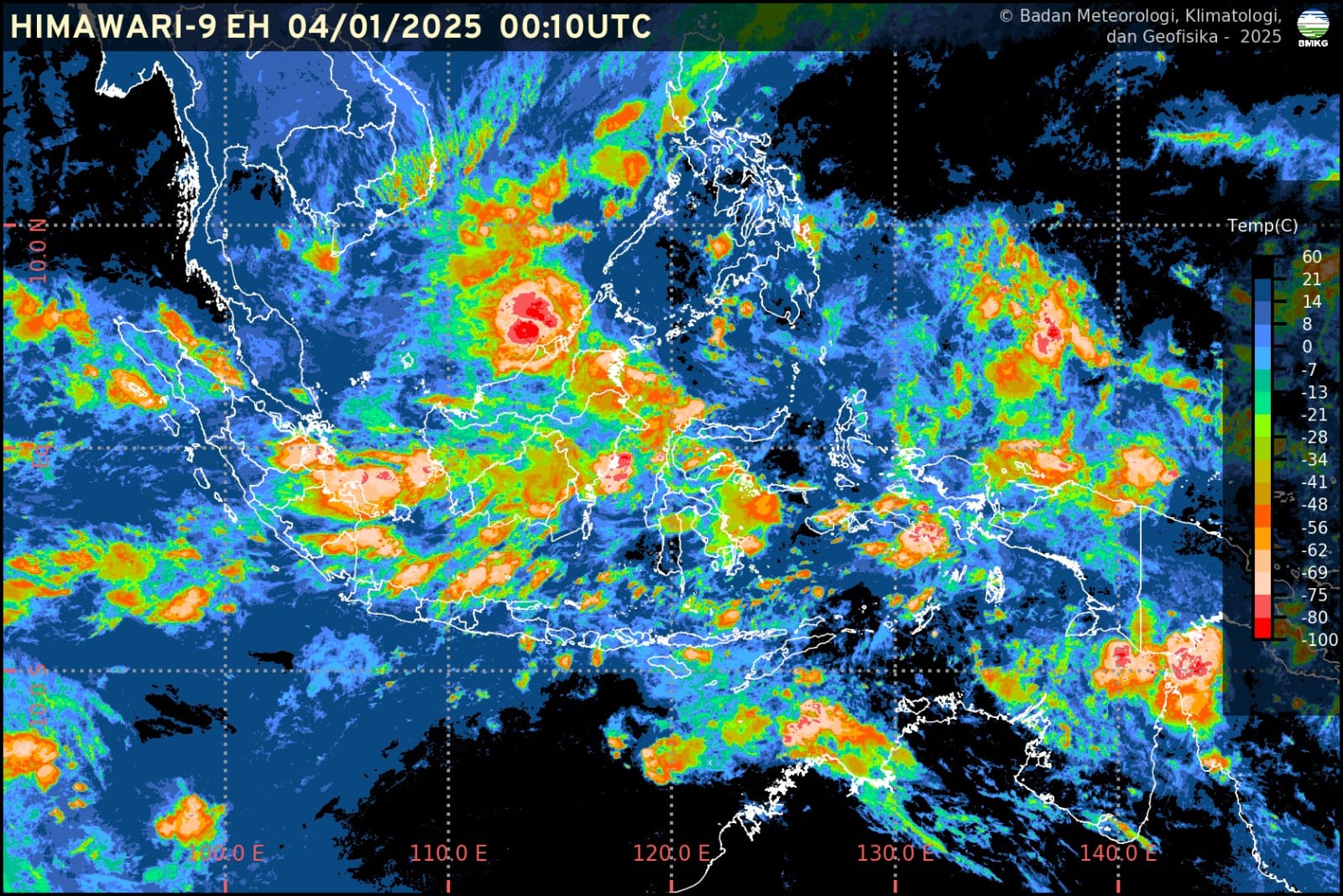 Info Prakiraan Cuaca BMKG : Waspada Potensi Hujan Angin di Jawa Barat, Sabtu, 4 Januari 2025