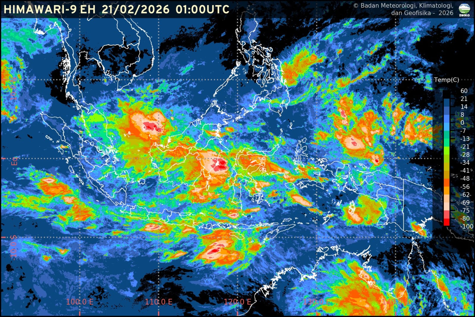 Info Prakiraan Cuaca BMKG Jawa Barat, Sabtu, 21 Februari 2026: Waspada Potensi Hujan Angin
