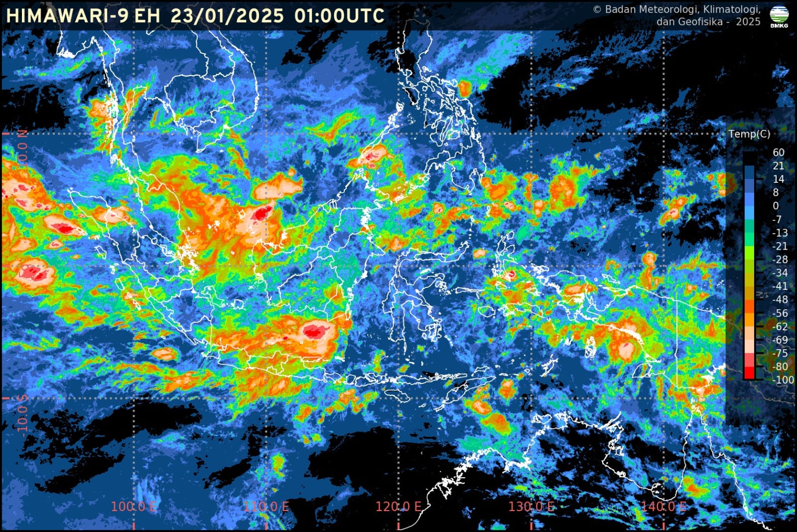 Info Prakiraan Cuaca BMKG: Waspada Potensi Hujan Angin Berdurasi Singkat di Wilayah Jawa Barat, Kamis, 23 Januari 2025