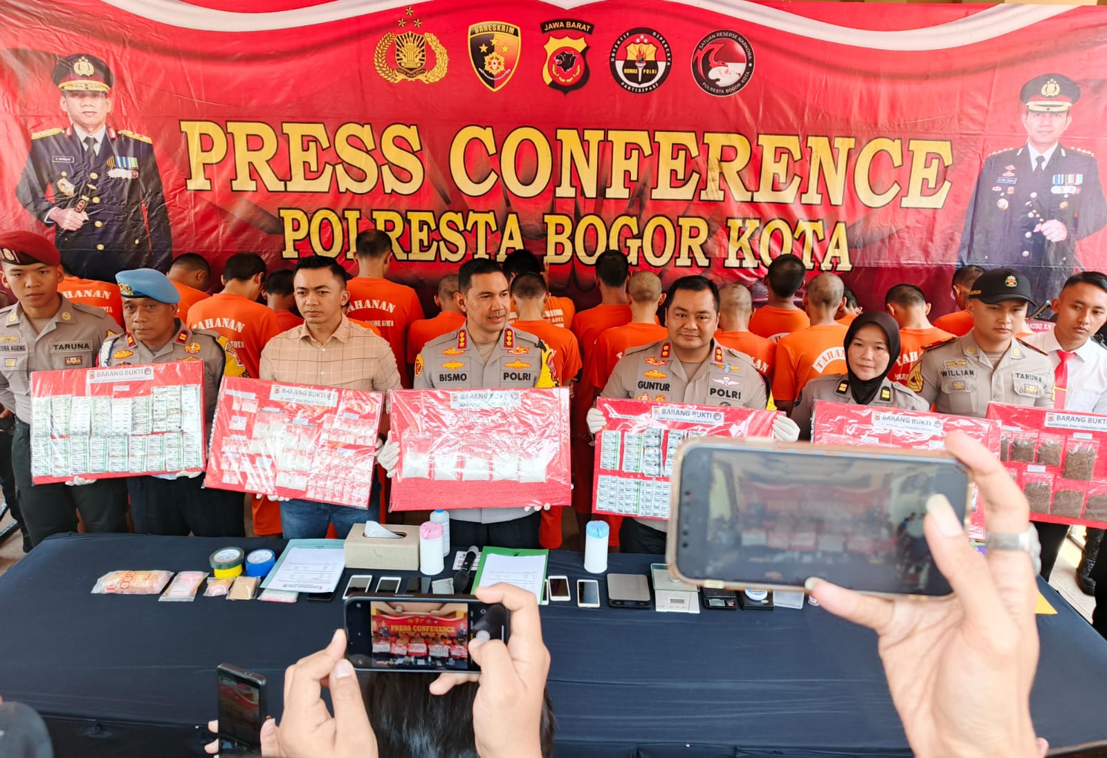 Dalam Sebulan Polisi Ringkus Puluhan Pengedar dan Kurir Narkoba di Bogor