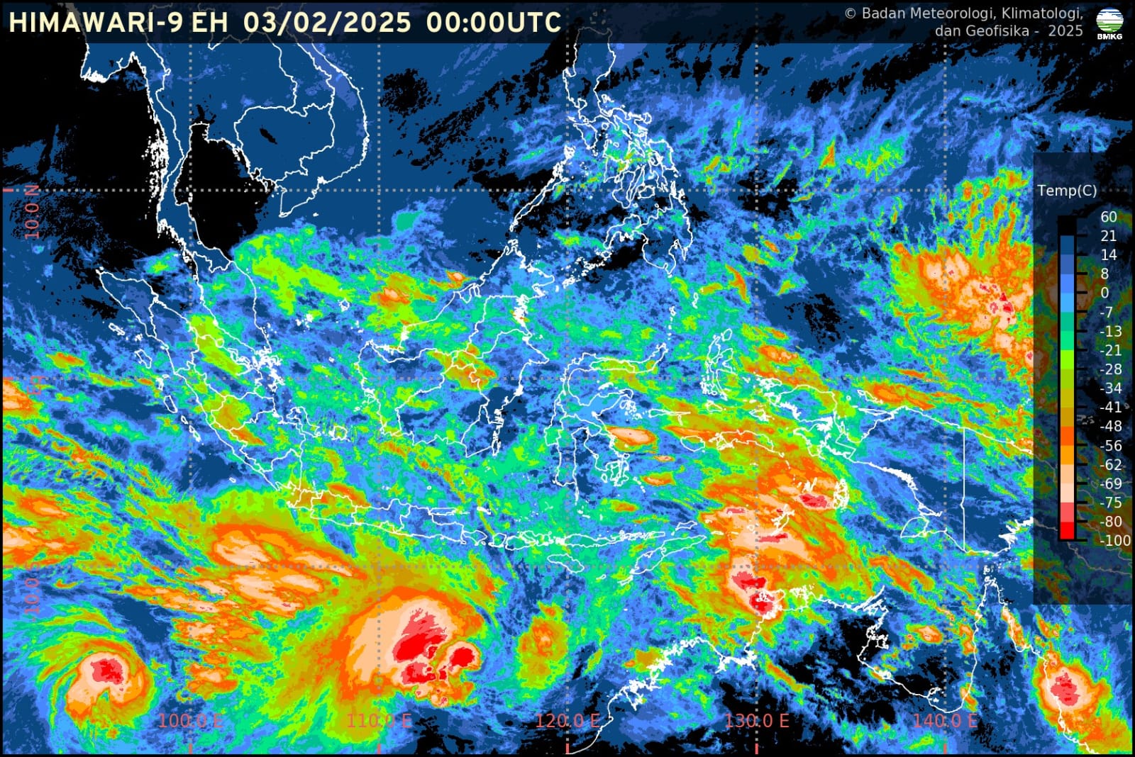 Info Prakiraan Cuaca BMKG, Senin, 03 Februari 2025: Waspada Potensi Hujan Angin Meningkat di Jawa Barat