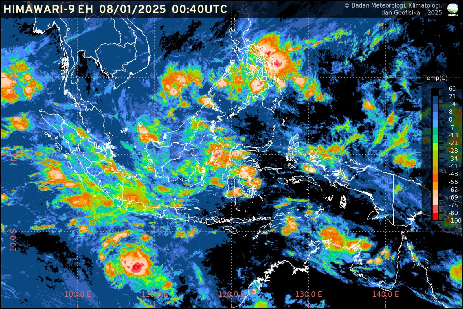 Info Prakiraan Cuaca BMKG, Rabu, 8 Januari 2025 : Waspada Hujan Ringan Hingga Lebat dan Angin di Jawa Barat