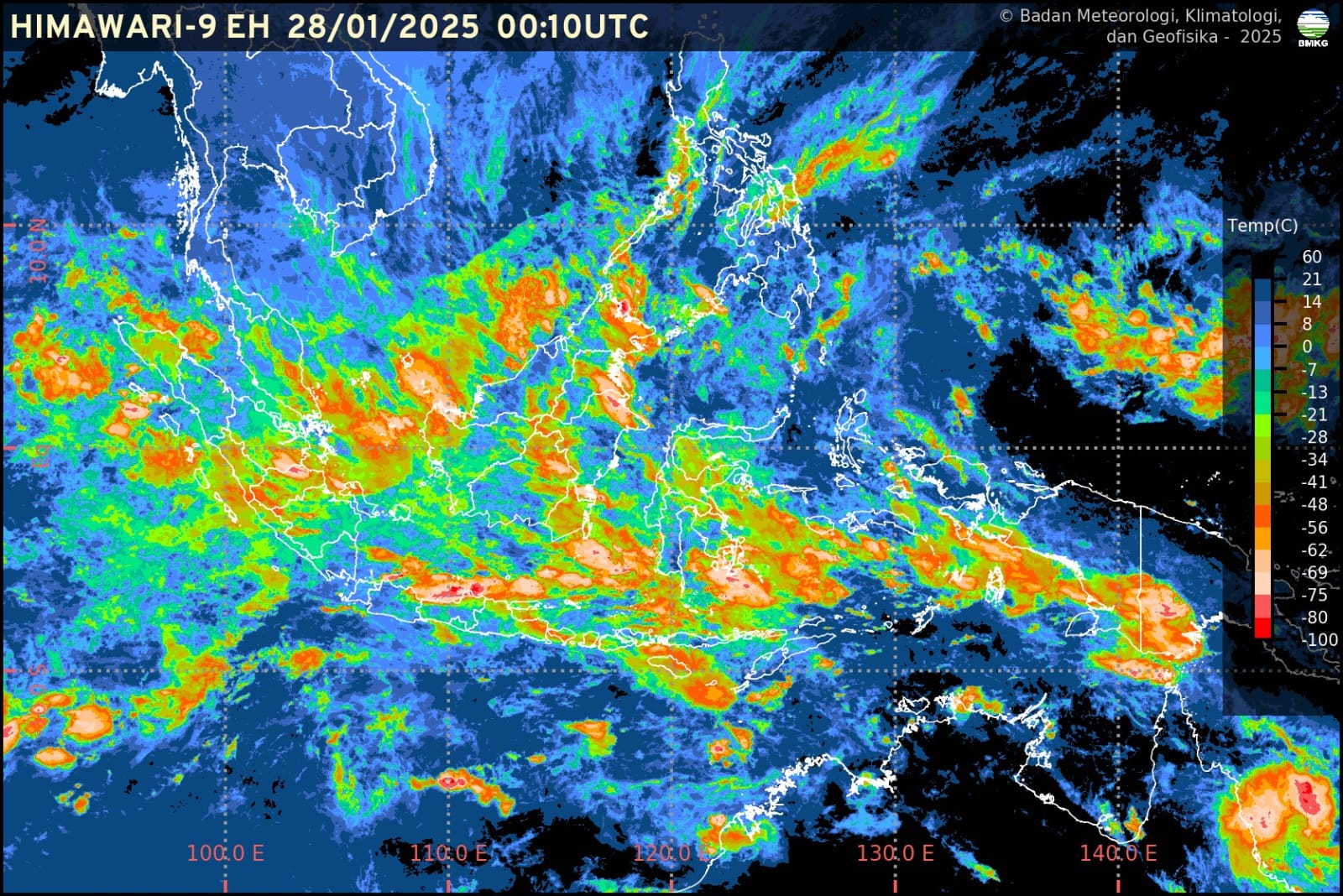 Info Prakiraan Cuaca BMKG, Selasa, 28 Januari 2025: Waspada Hujan Angin di Jawa Barat