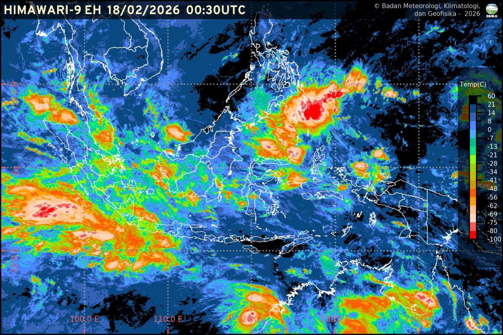 Info Prakiraan Cuaca BMKG Jawa Barat, Rabu, 18 Februari 2026: Berpotensi Hujan Angin