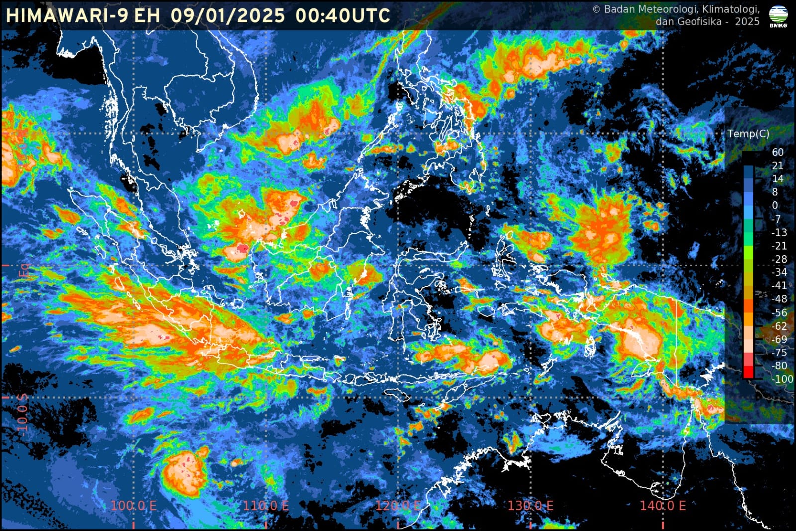Info Prakiraan Cuaca BMKG Jawa Barat, Kamis, 9 Januari 2025 : Waspada Hujan Lebat dan Angin Kencang