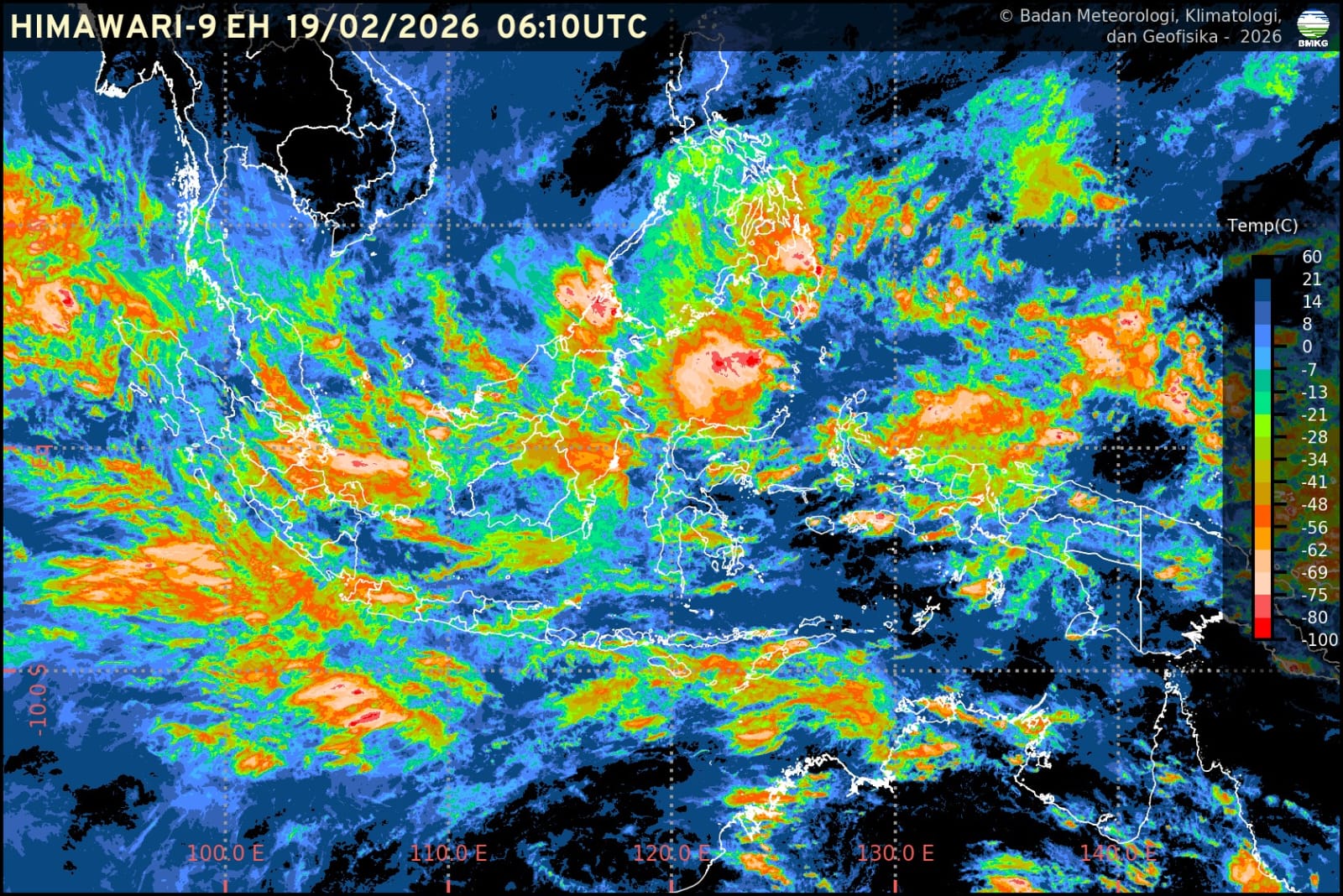 Info Prakiraan Cuaca BMKG Jawa Barat, Kamis, 19 Februari 2026: Waspada Potensi Hujan dan Angin