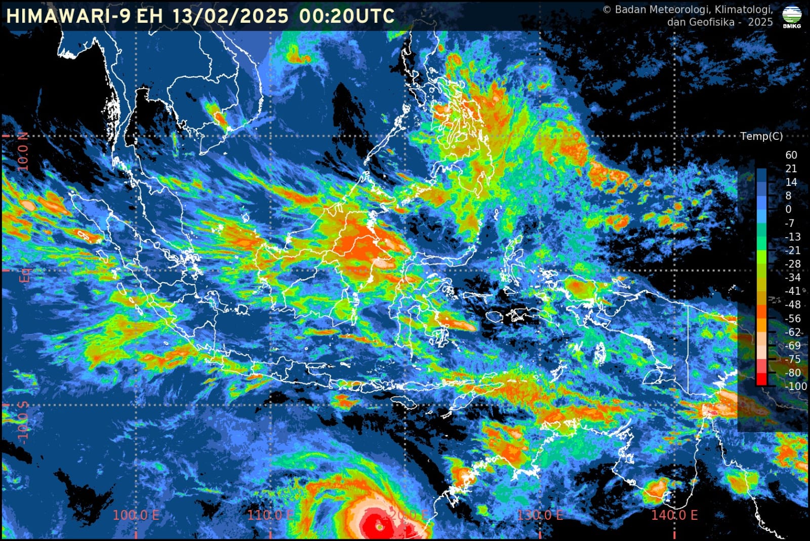 Info Prakiraan Cuaca BMKG Jawa Barat, Kamis, 13 Februari 2025: Waspada Hujan dan Angin Kencang