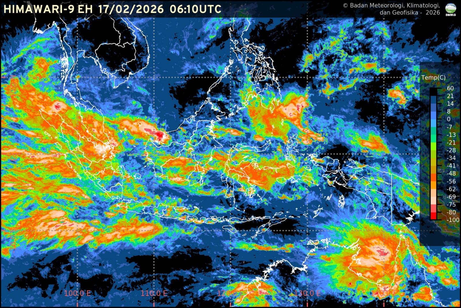 Info Prakiraan Cuaca BMKG Jawa Barat, Selasa, 17 Februari 2026: Waspada Berpotensi Hujan Lebat
