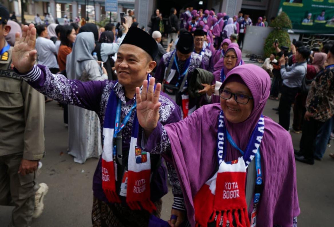 Sukacita Calon Jemaah Haji Asal Kota Bogor Menuju Tanah Suci