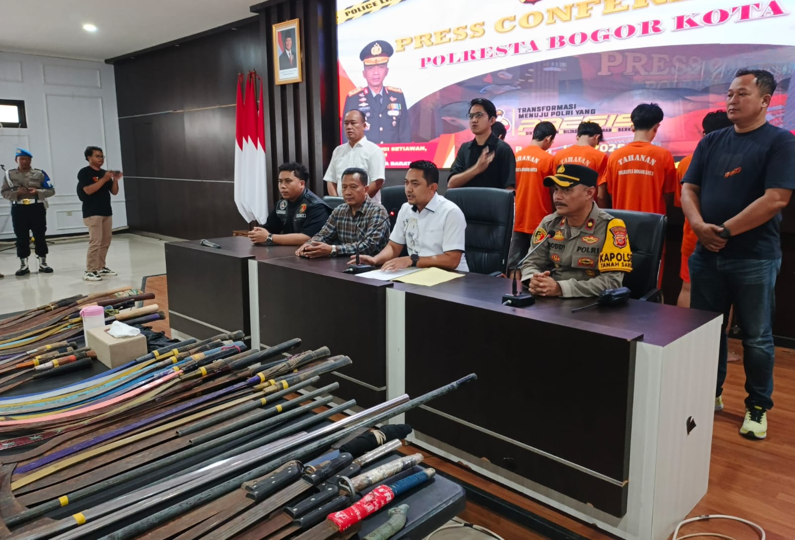 Polresta Bogor Kota Ungkap 11 Kasus Tawuran, 32 Remaja Diamankan