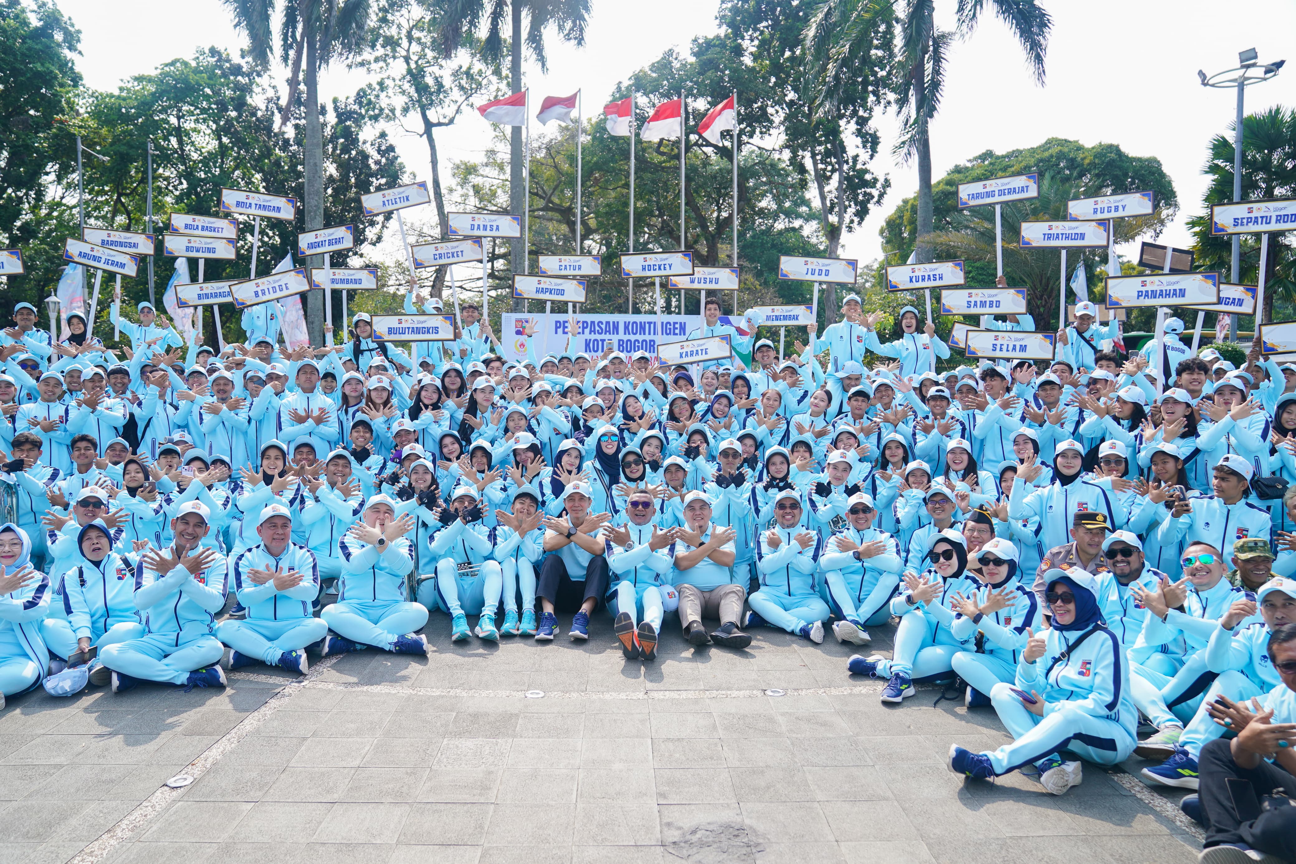 Wali Kota Bogor Lepas Kontingen Porprov XV Jabar, Targetkan 100 Emas