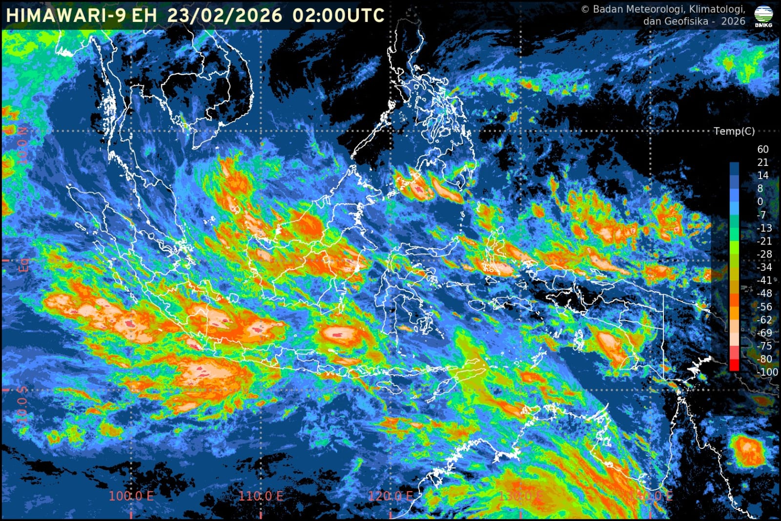 Info Prakiraan Cuaca BMKG Jawa Barat, Senin, 23 Februari 2026: Waspada Potensi Hujan 