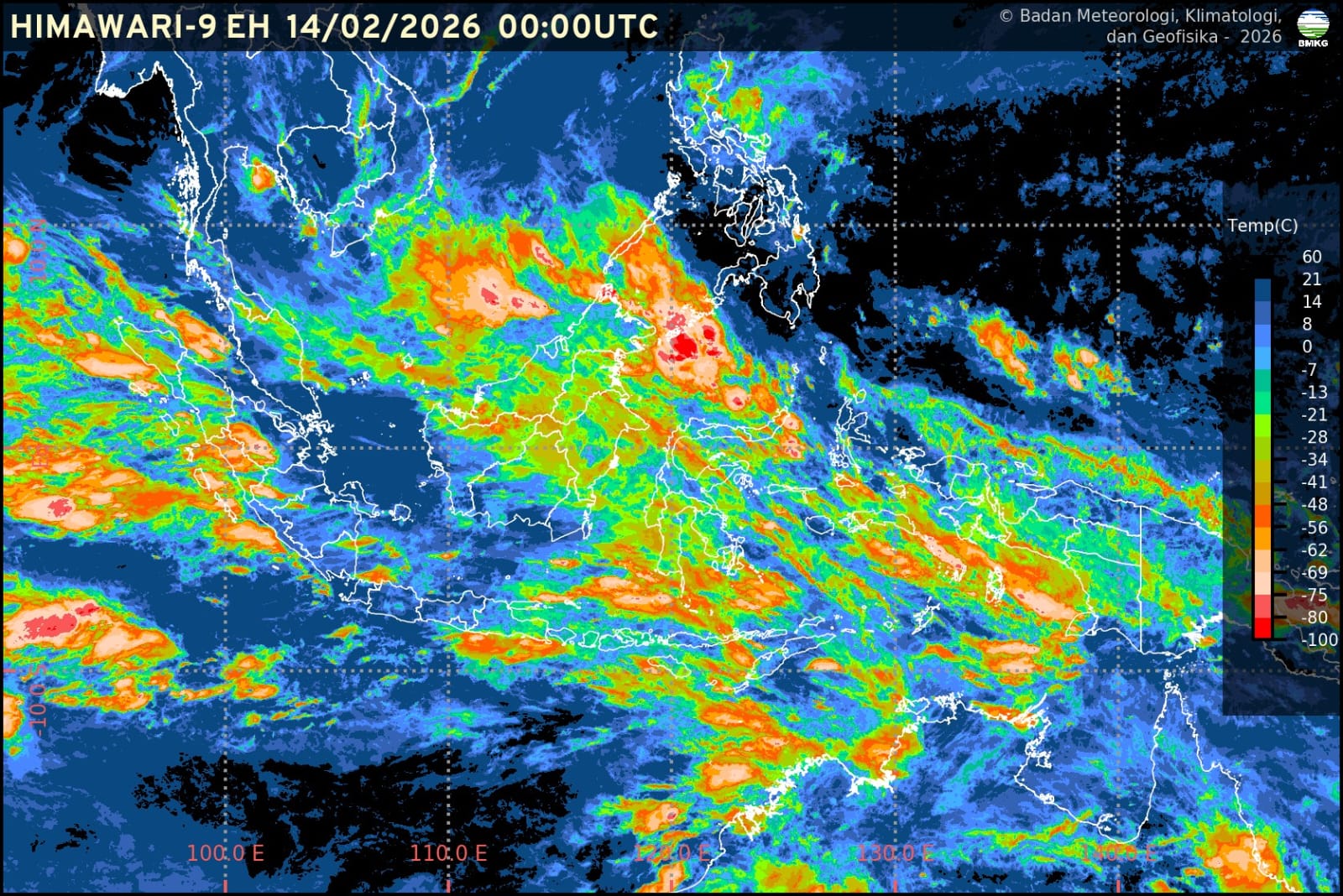 Info Prakiraan Cuaca BMKG Jawa Barat, Sabtu, 14 Februari 2026: Cerah, Berawan dan Hujan 
