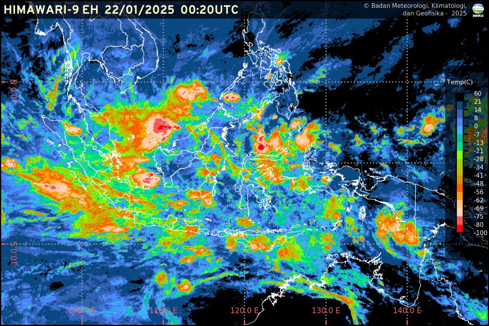 Info Prakiraan Cuaca BMKG : Waspada Potensi Hujan Angin Skala Singkat di Jawa Barat, Rabu, 22  Januari 2025