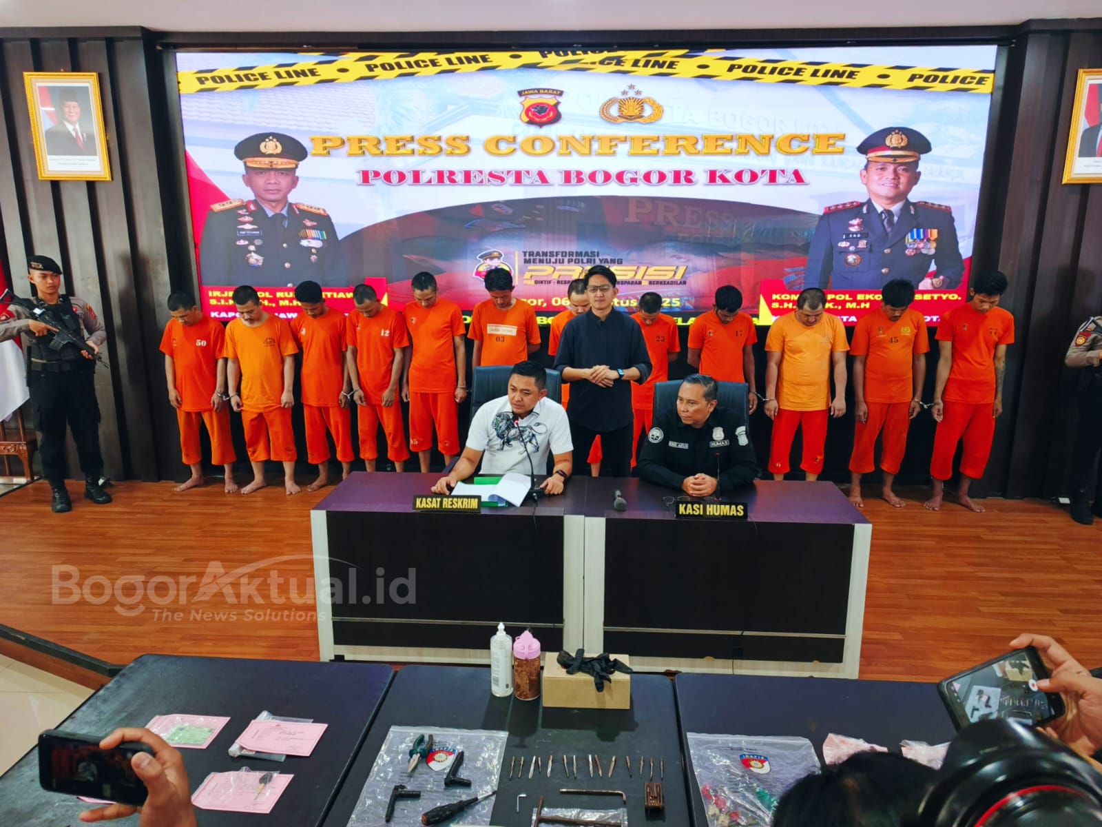 Tangkap 12 Tersangka Curanmor, Polresta Bogor Ungkap Lokasi yang Jadi Sasaran Komplotan Pelaku