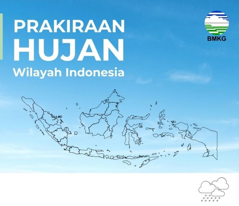 Info BMKG : Peringatan Dini Cuaca Hujan Lebat dan Angin, 3 Hari Kedepan di Wilayah Indonesia