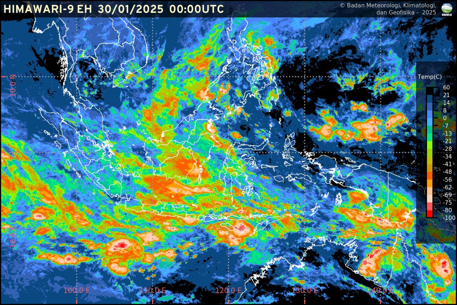 Info Prakiraan Cuaca BMKG: Waspada Hujan Angin dan Banjir di Jawa Barat, Kamis, 30 Januari 2025