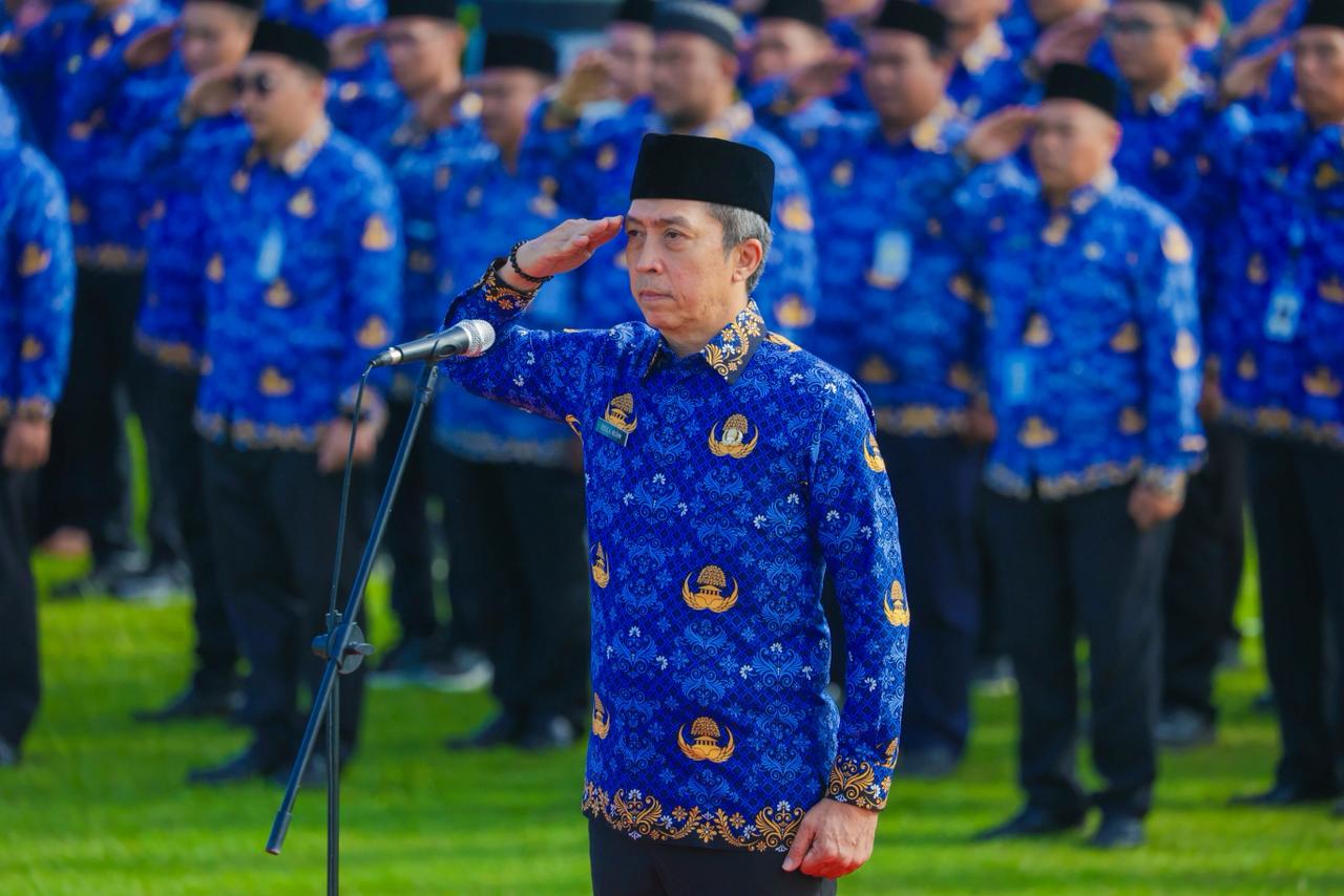 Wali Kota Bogor Ikuti Upacara Ziarah dan Tabur Bunga di HUT KORPRI Ke-54 