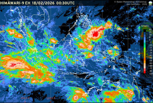 Info Prakiraan Cuaca BMKG Jawa Barat, Rabu, 18 Februari 2026: Berpotensi Hujan Angin